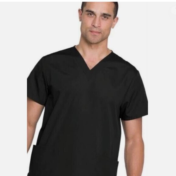 Cherokee Uniset Scrub Top: Black - Picture 1 of 2